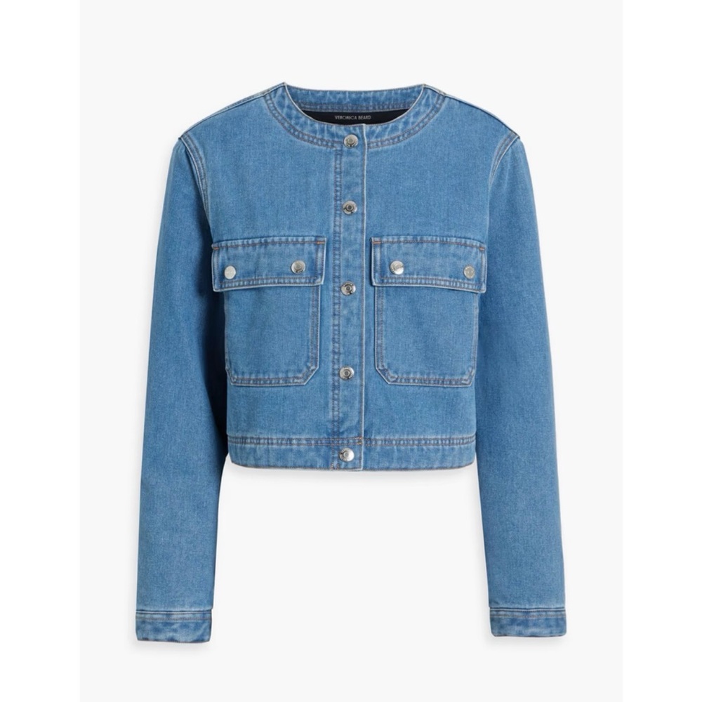 Veronica Beard Cropped Denim Jacket sz S